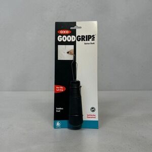 OXO Good Grips Button Hook Dressing Aid Stainless Steel NonSlip Grip NC28667 NEW